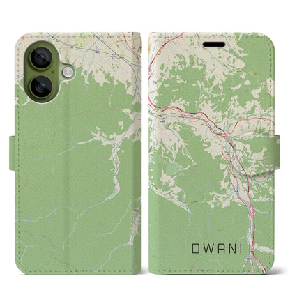 【大鰐（青森県）】地図柄iPhoneケース（手帳タイプ）