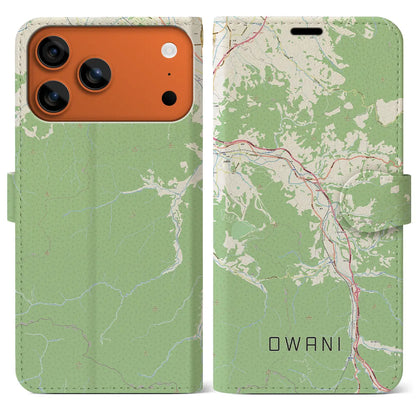 【大鰐（青森県）】地図柄iPhoneケース（手帳タイプ）