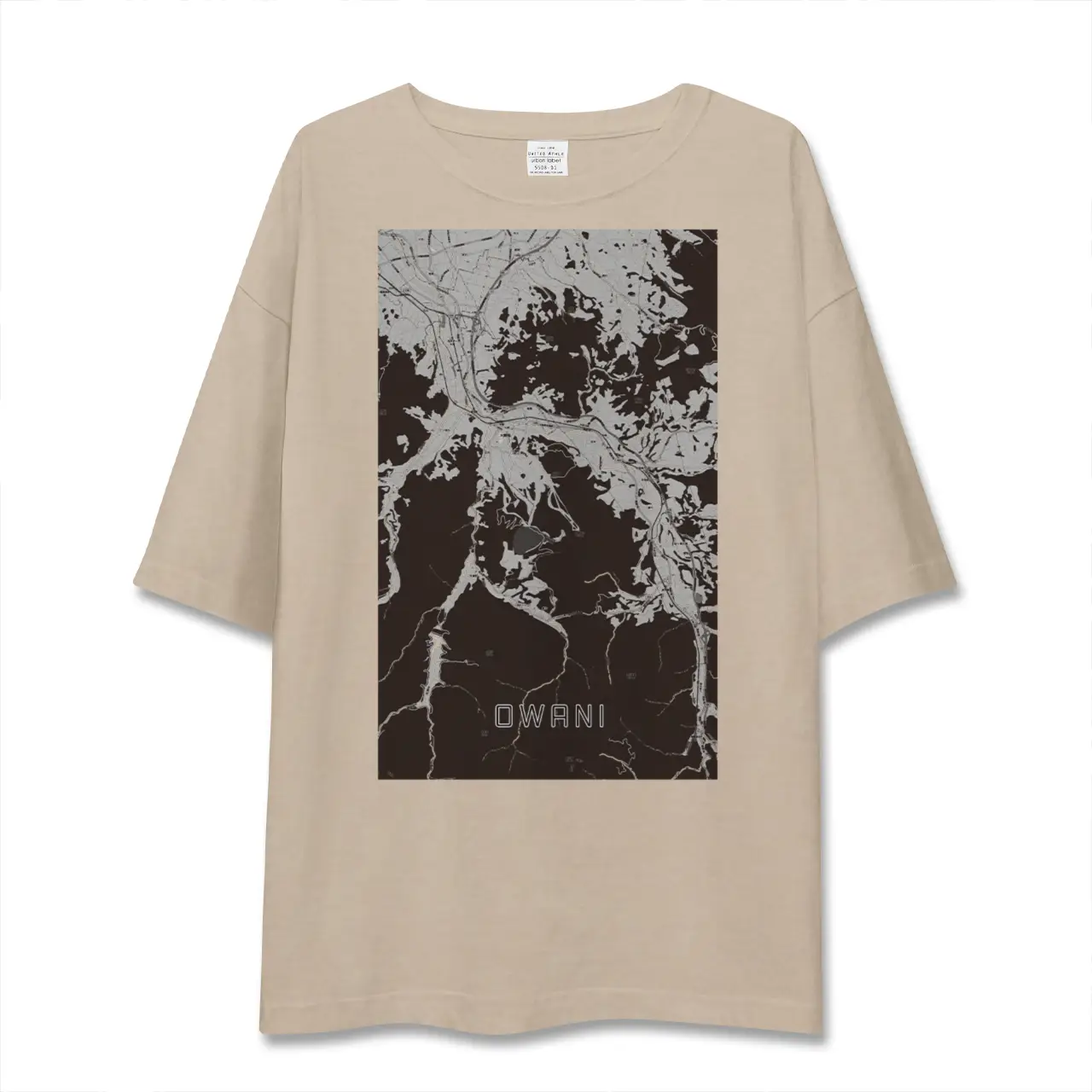 【大鰐（青森県）】地図柄ビッグシルエットTシャツ