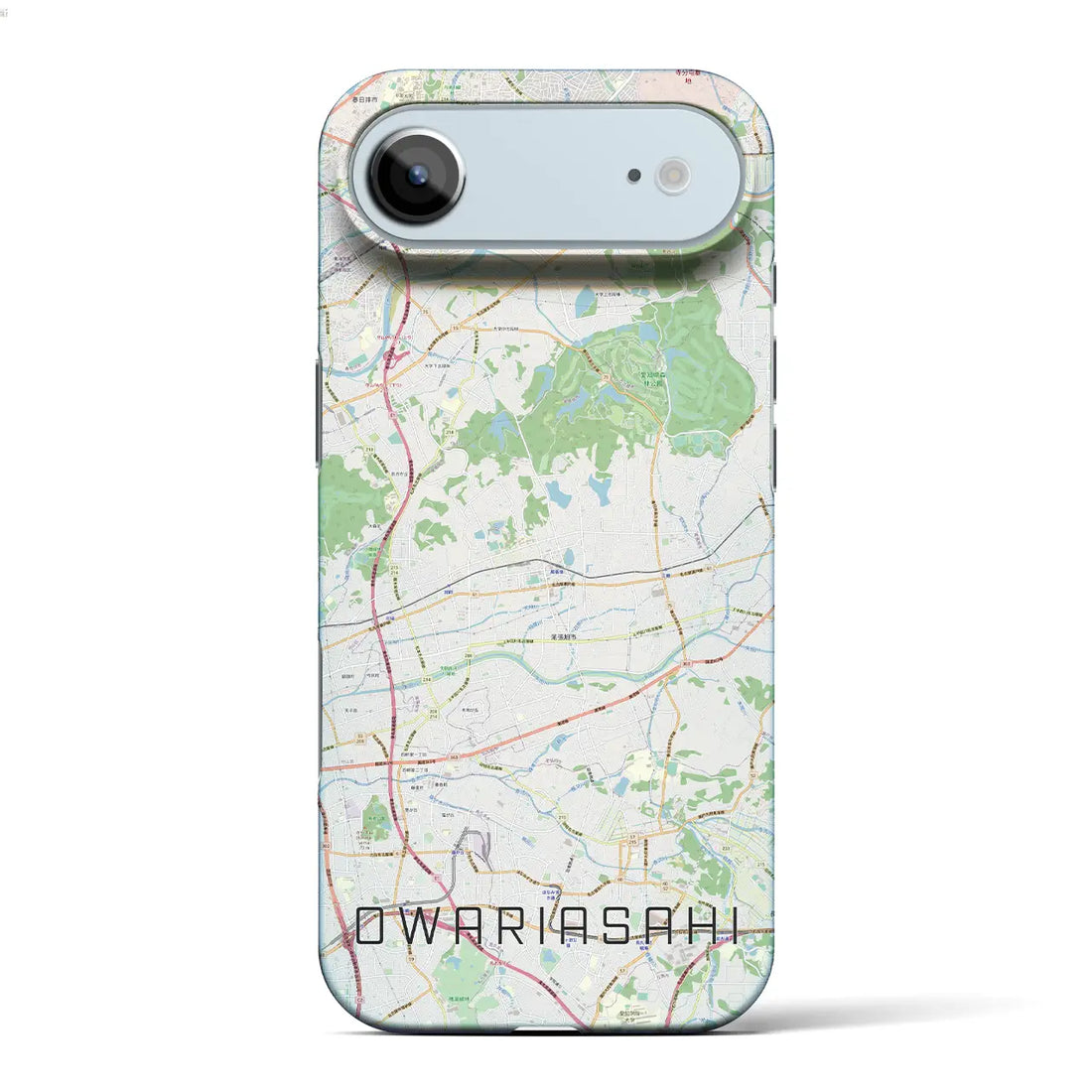 【尾張旭（愛知県）】地図柄iPhoneケース（バックカバータイプ）ナチュラル・iPhone 17 Pro Max 用