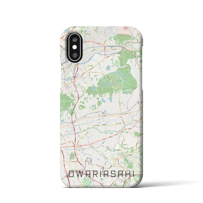 【尾張旭（愛知県）】地図柄iPhoneケース（バックカバータイプ）