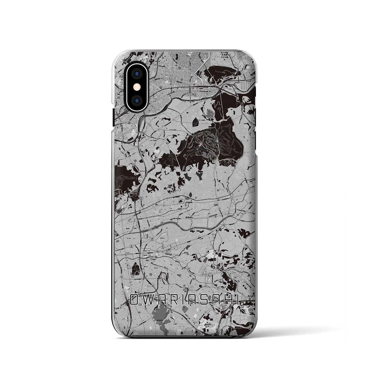【尾張旭（愛知県）】地図柄iPhoneケース（クリアタイプ）