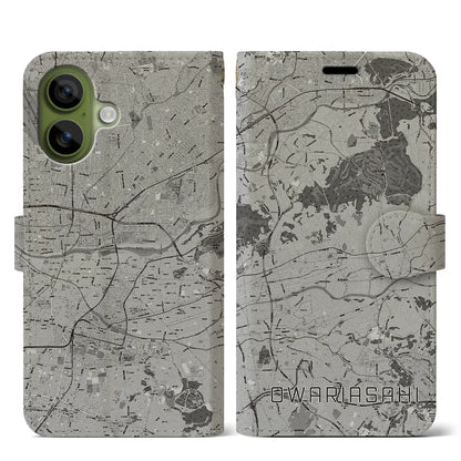 【尾張旭（愛知県）】地図柄iPhoneケース（手帳タイプ）