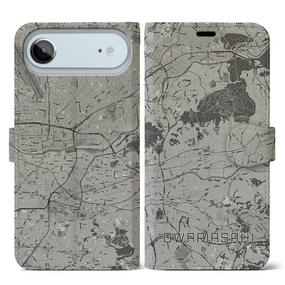 【尾張旭（愛知県）】地図柄iPhoneケース（手帳タイプ）