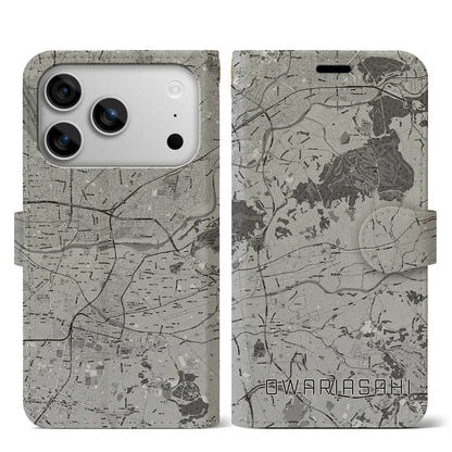 【尾張旭（愛知県）】地図柄iPhoneケース（手帳タイプ）