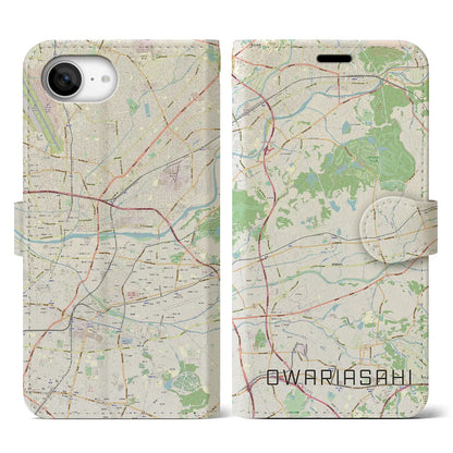 【尾張旭（愛知県）】地図柄iPhoneケース（手帳タイプ）