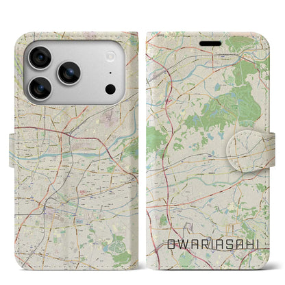 【尾張旭（愛知県）】地図柄iPhoneケース（手帳タイプ）