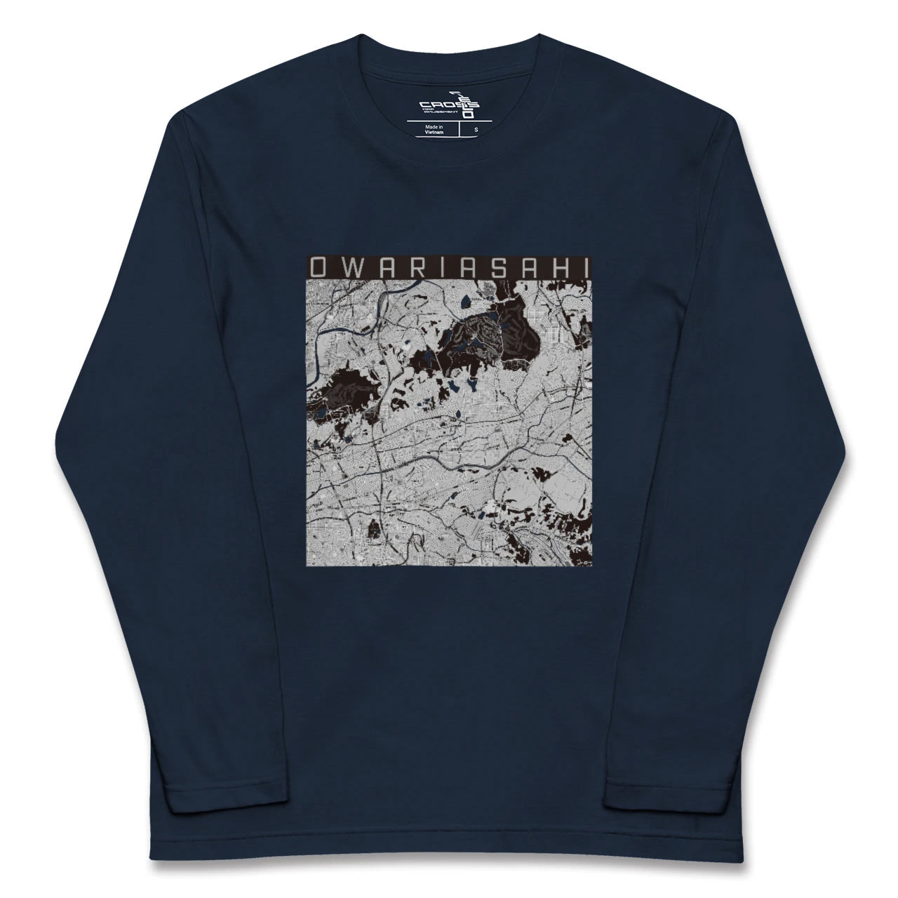 【尾張旭（愛知県）】地図柄ロングスリーブTシャツ