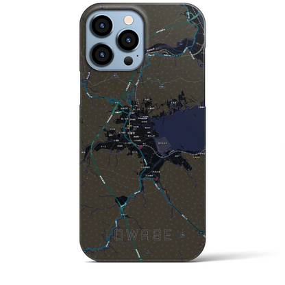 【尾鷲2（三重県）】地図柄iPhoneケース（バックカバータイプ）ブラック・iPhone 13 Pro Max 用