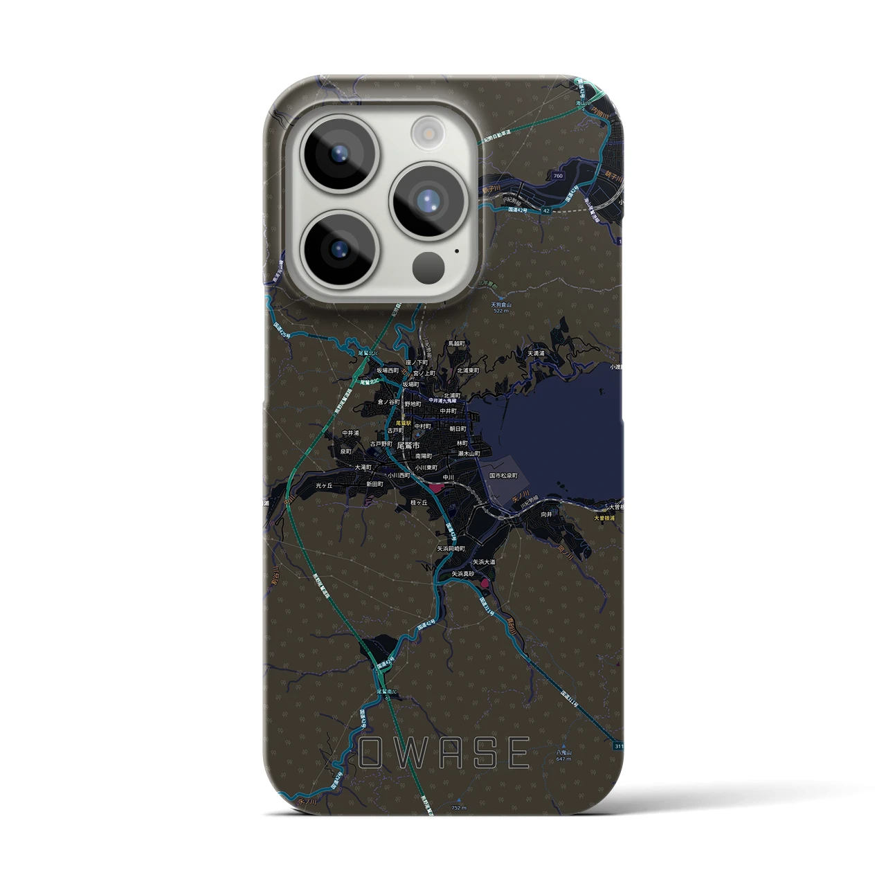 【尾鷲2（三重県）】地図柄iPhoneケース（バックカバータイプ）