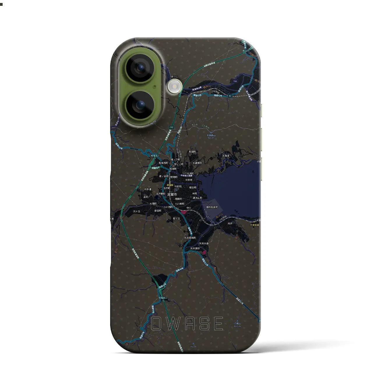 【尾鷲2（三重県）】地図柄iPhoneケース（バックカバータイプ）