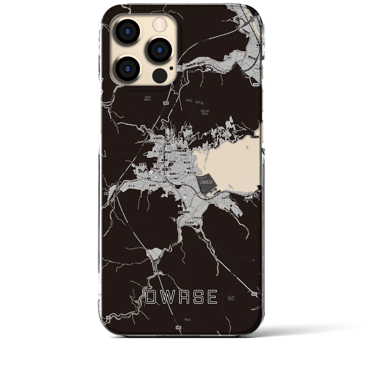 【尾鷲2（三重県）】地図柄iPhoneケース（クリアタイプ）