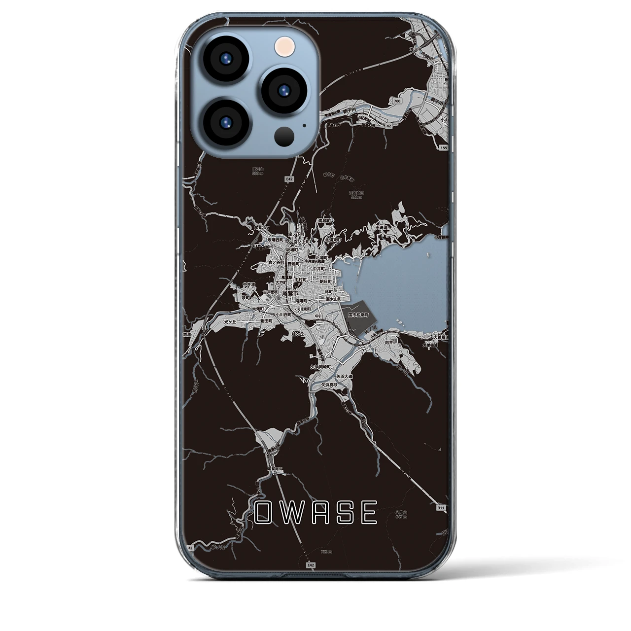 【尾鷲2（三重県）】地図柄iPhoneケース（クリアタイプ）