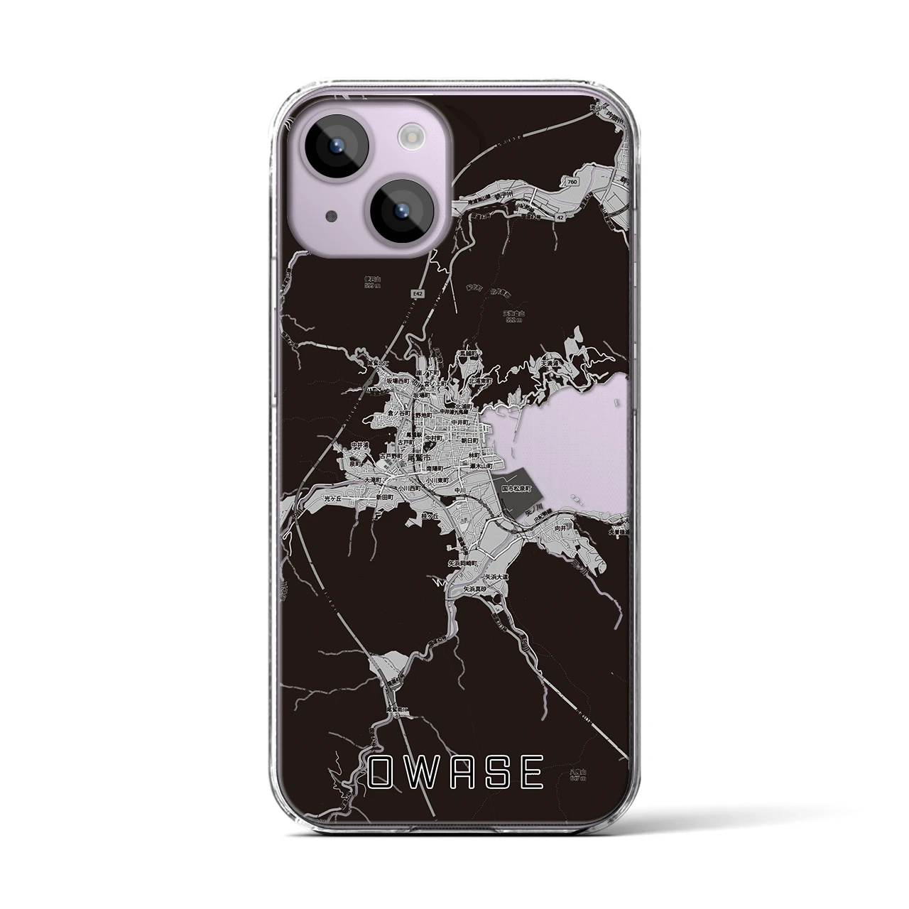 【尾鷲2（三重県）】地図柄iPhoneケース（クリアタイプ）
