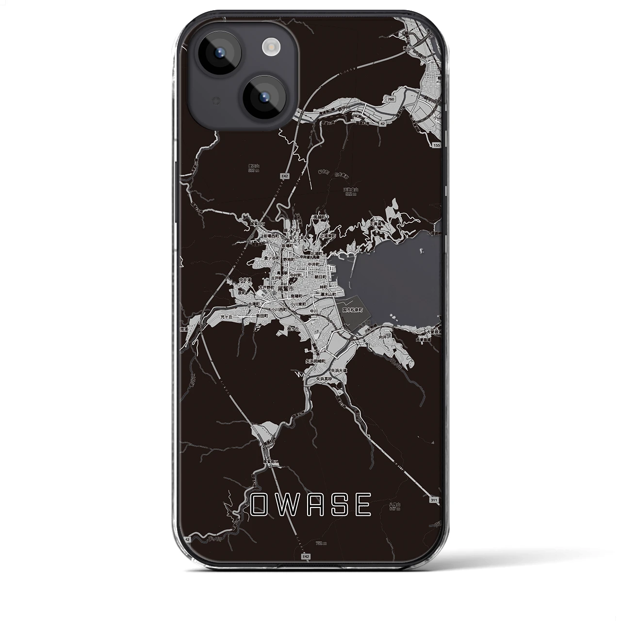 【尾鷲2（三重県）】地図柄iPhoneケース（クリアタイプ）