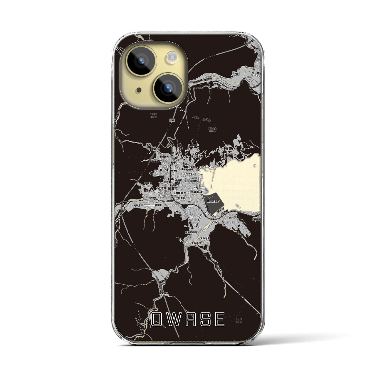 【尾鷲2（三重県）】地図柄iPhoneケース（クリアタイプ）