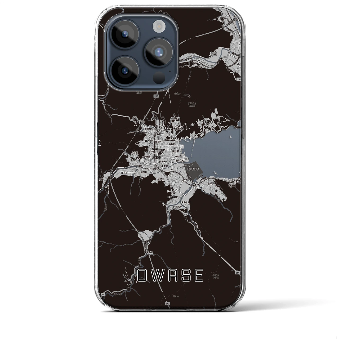 【尾鷲2（三重県）】地図柄iPhoneケース（クリアタイプ）