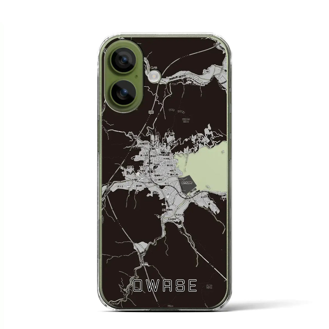 【尾鷲2(三重県)】地図柄iPhoneケース(クリアタイプ)モノトーン・iPhone 17 Pro Max 用