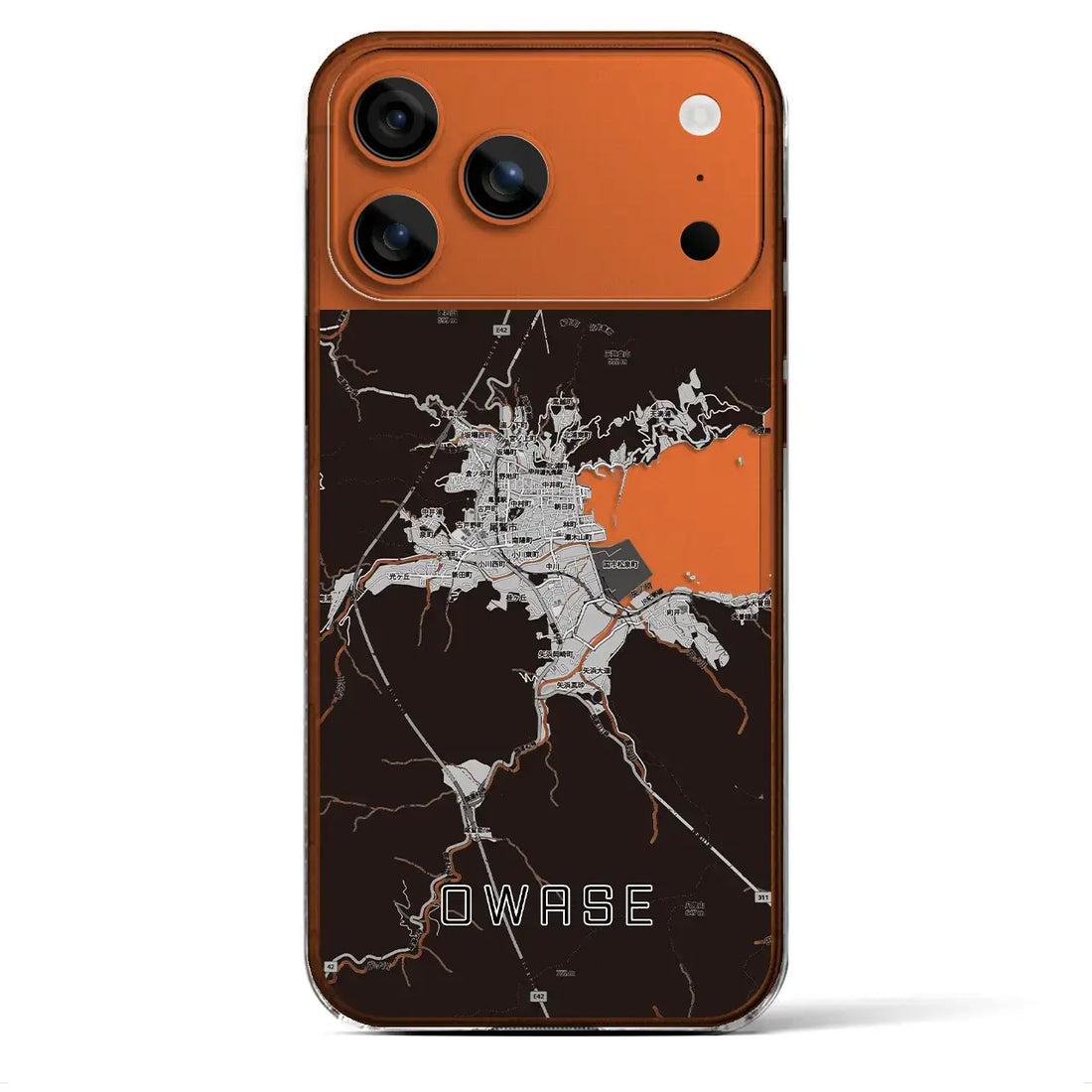 【尾鷲2(三重県)】地図柄iPhoneケース(クリアタイプ)モノトーン・iPhone 17 Pro Max 用