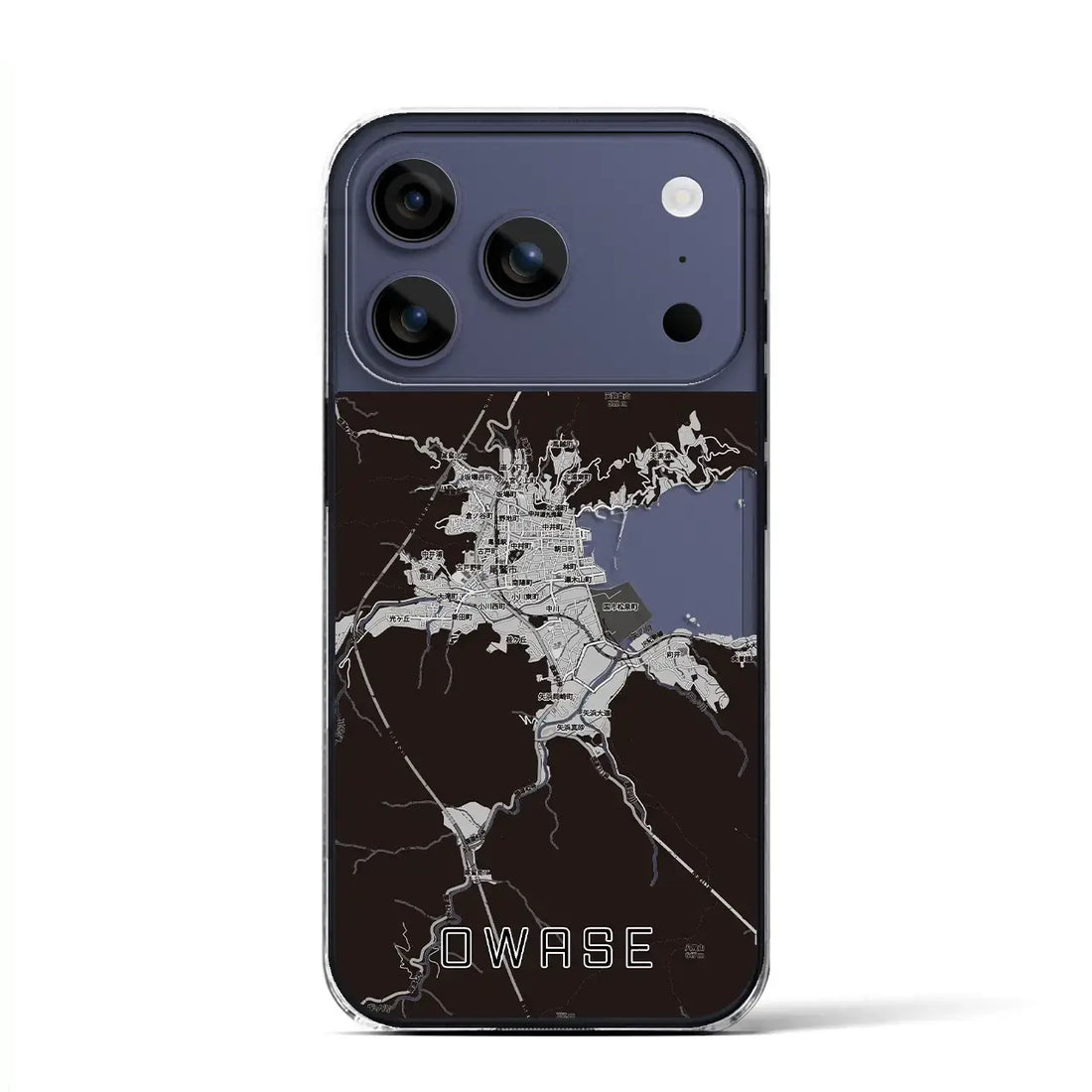 【尾鷲2（三重県）】地図柄iPhoneケース（クリアタイプ）