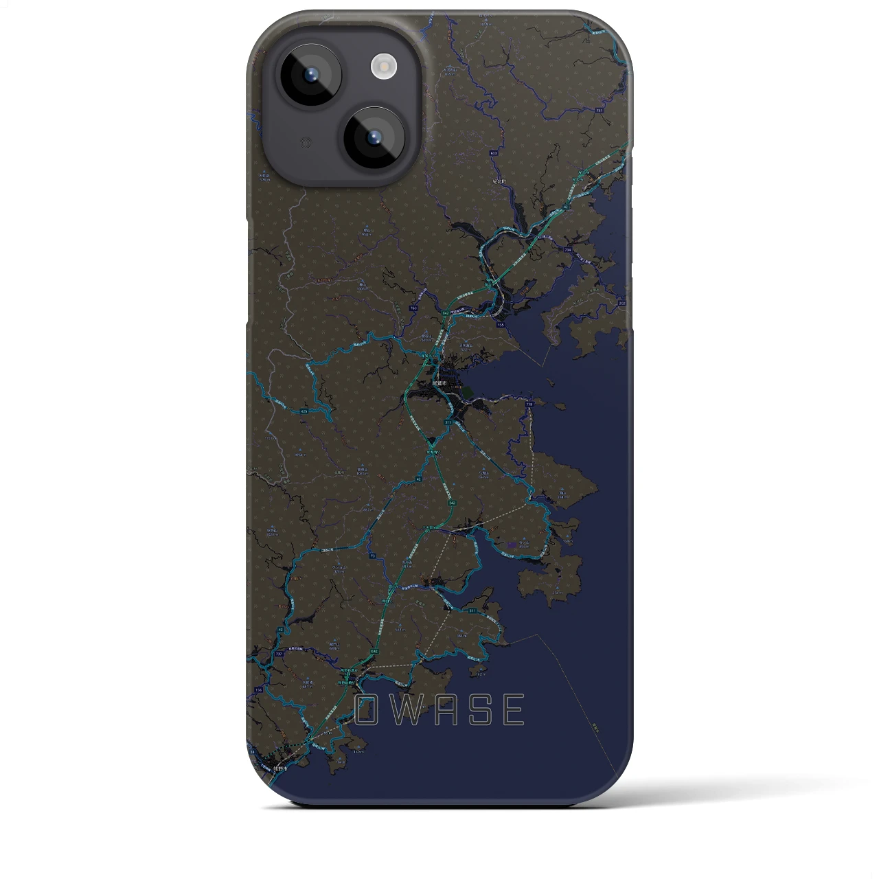 【尾鷲（三重県）】地図柄iPhoneケース（バックカバータイプ）