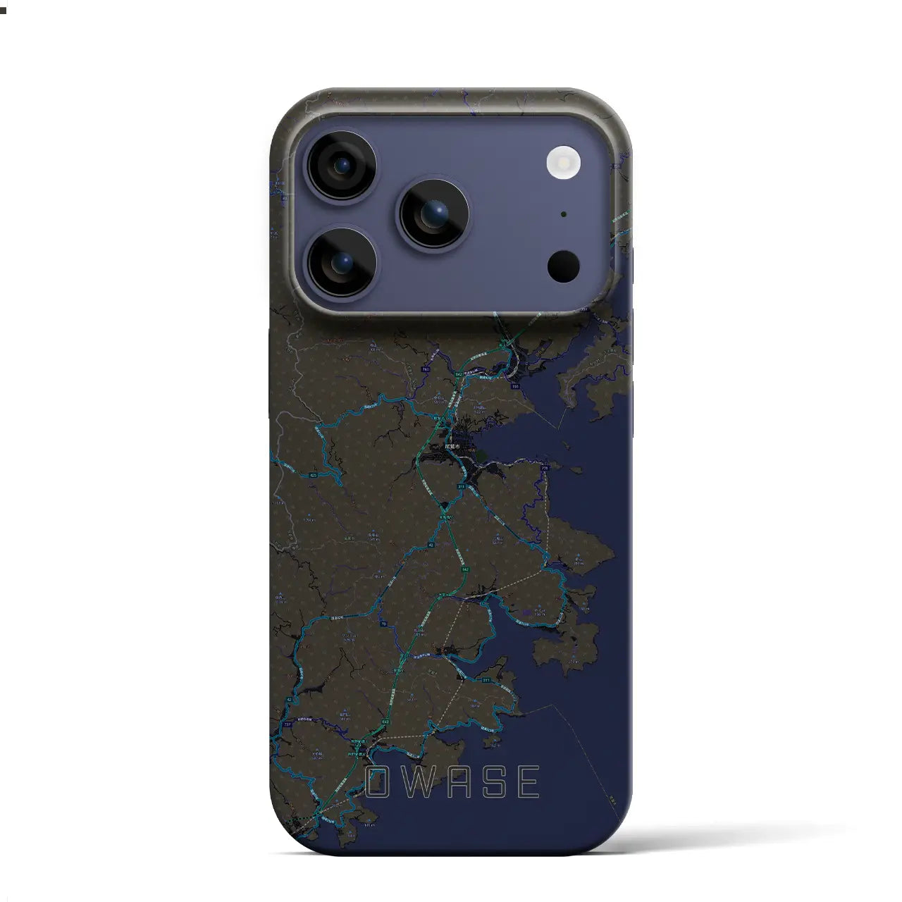 【尾鷲（三重県）】地図柄iPhoneケース（バックカバータイプ）