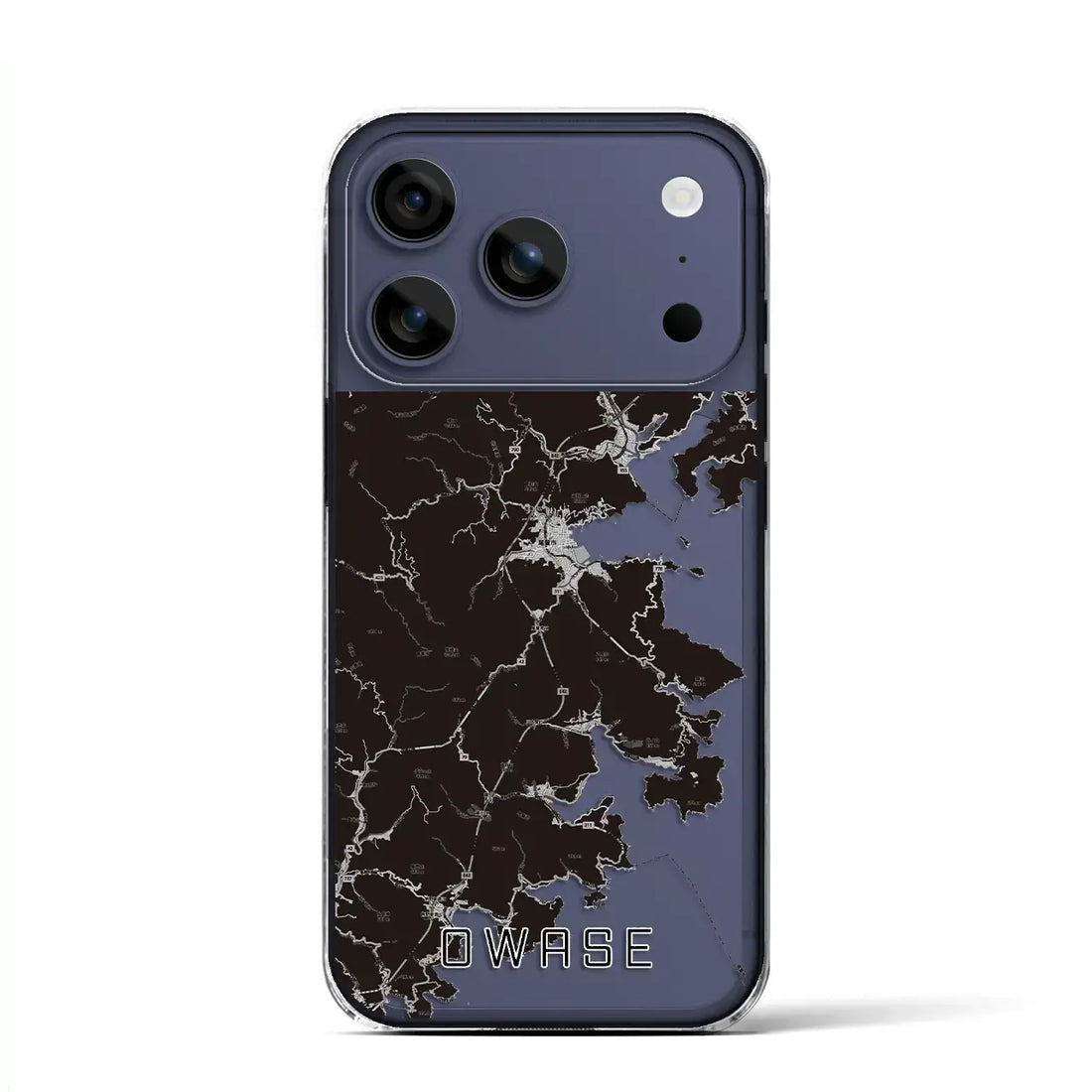 【尾鷲（三重県）】地図柄iPhoneケース（クリアタイプ）モノトーン・iPhone 17 Pro Max 用