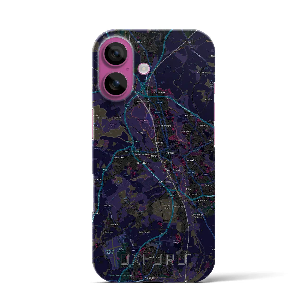 【オックスフォード（イギリス）】地図柄iPhoneケース（バックカバータイプ）