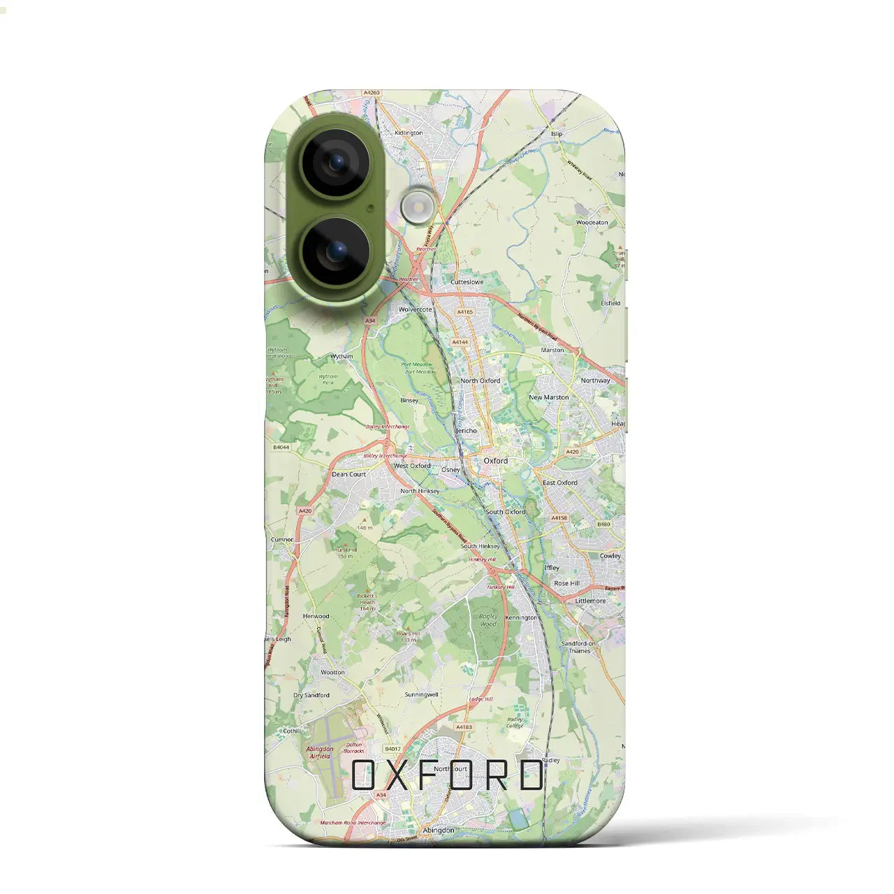 【オックスフォード（イギリス）】地図柄iPhoneケース（バックカバータイプ）