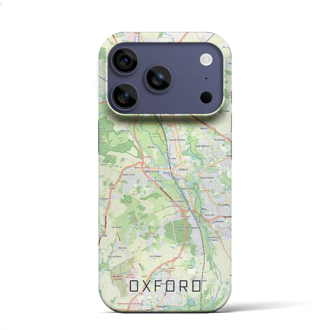 【オックスフォード（イギリス）】地図柄iPhoneケース（バックカバータイプ）ブラック・iPhone 17 Pro Max 用