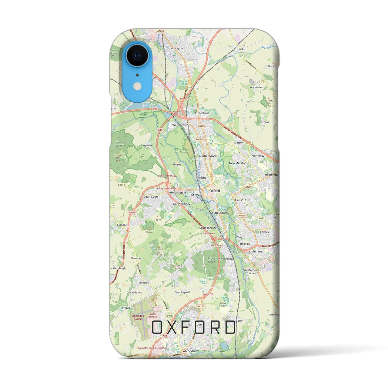 【オックスフォード（イギリス）】地図柄iPhoneケース（バックカバータイプ）ナチュラル・iPhone XR 用