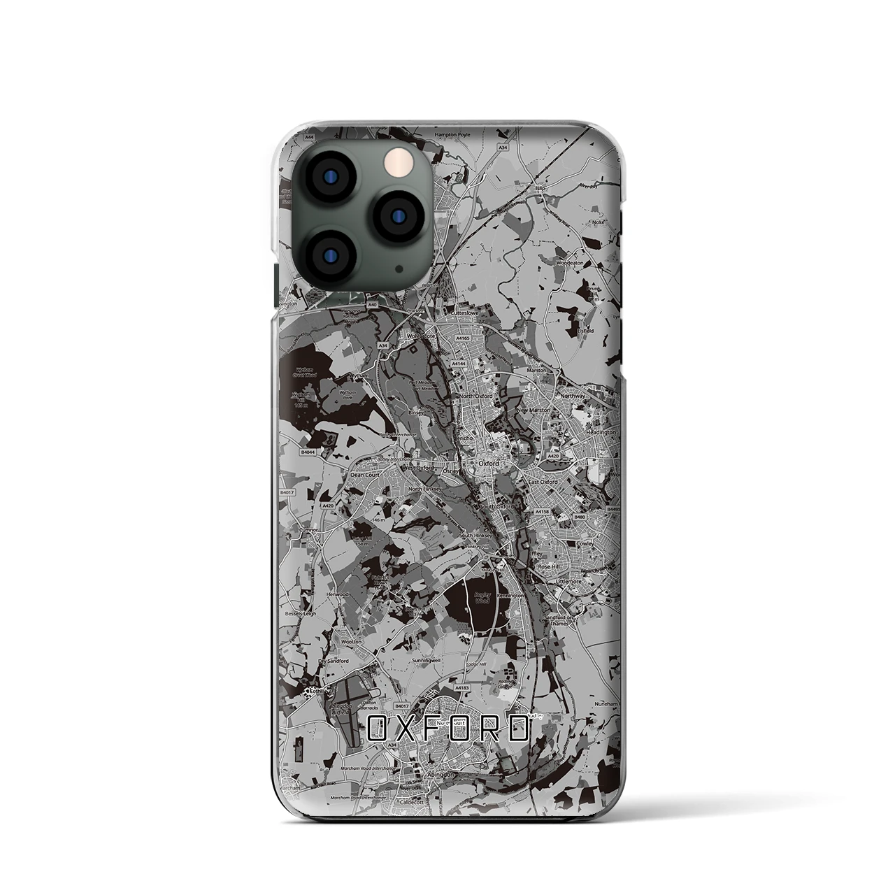 【オックスフォード（イギリス）】地図柄iPhoneケース（クリアタイプ）