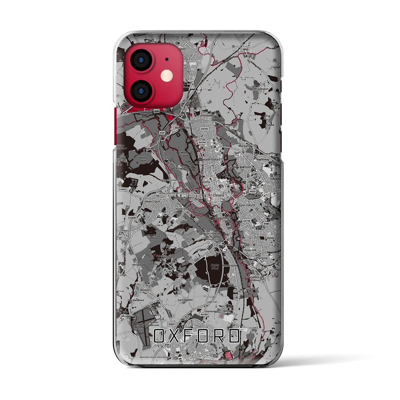 【オックスフォード（イギリス）】地図柄iPhoneケース（クリアタイプ）
