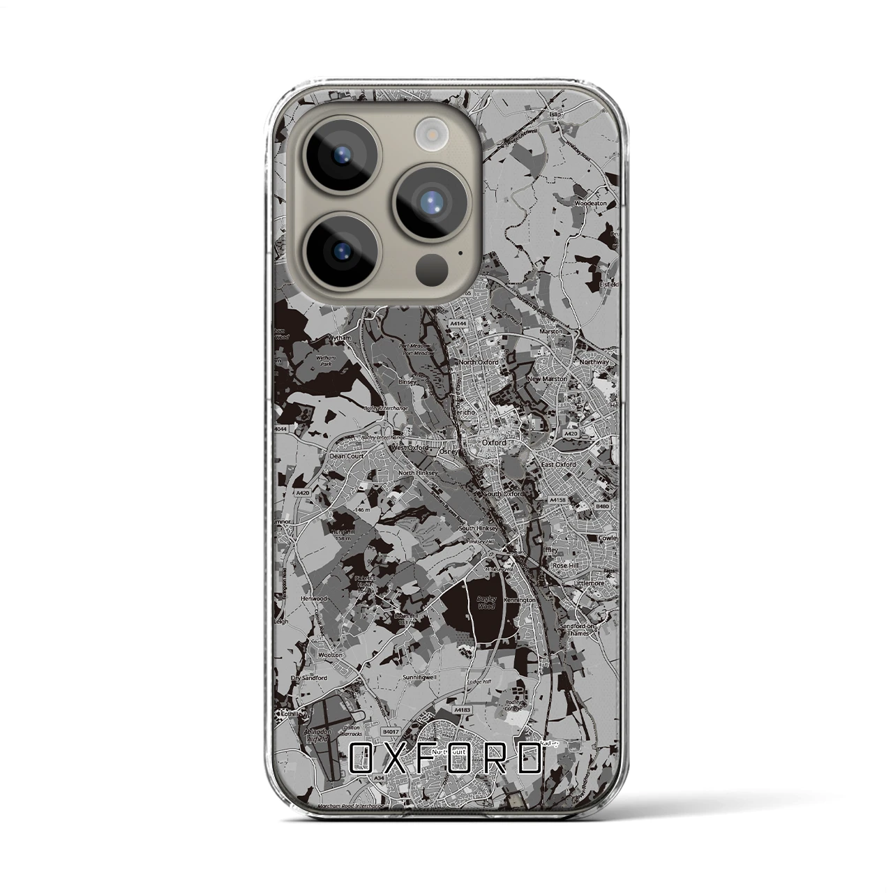 【オックスフォード（イギリス）】地図柄iPhoneケース（クリアタイプ）