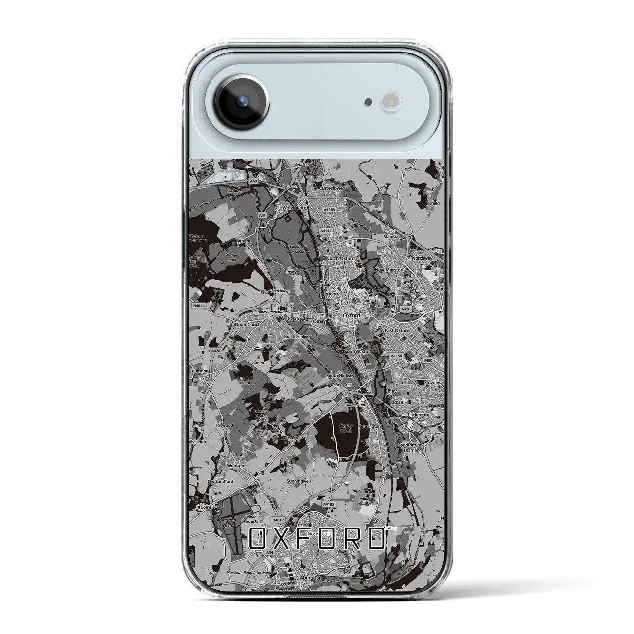【オックスフォード（イギリス）】地図柄iPhoneケース（クリアタイプ）