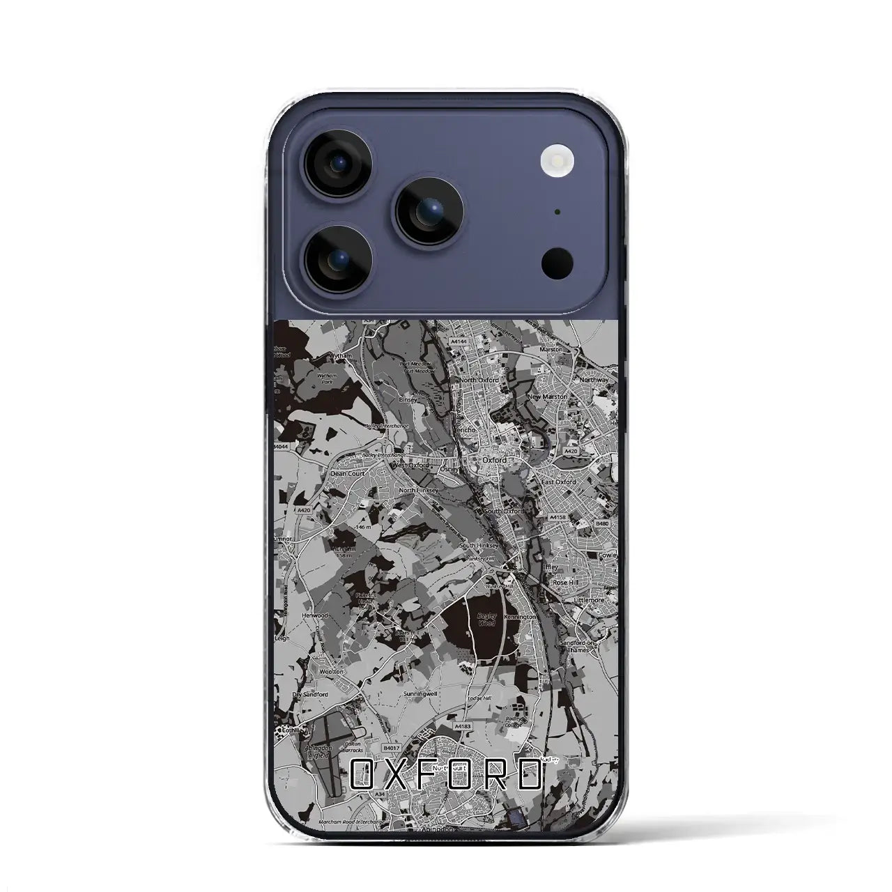【オックスフォード（イギリス）】地図柄iPhoneケース（クリアタイプ）