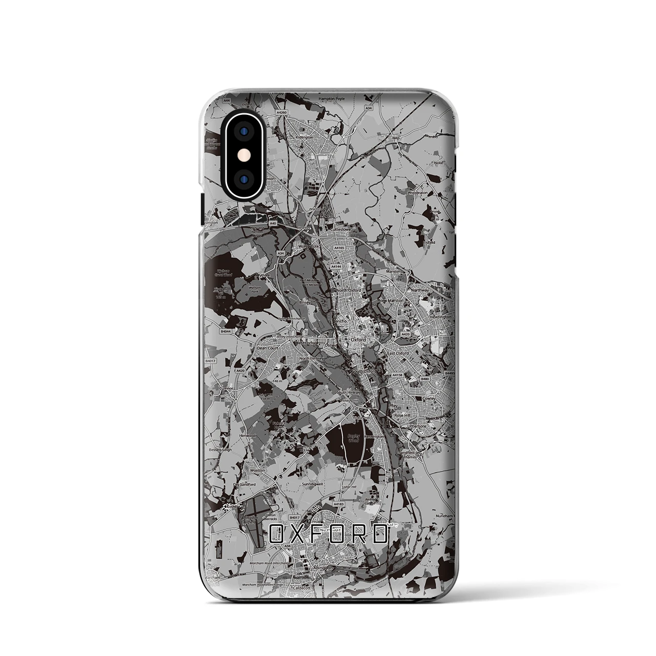 【オックスフォード（イギリス）】地図柄iPhoneケース（クリアタイプ）