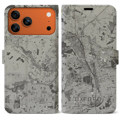 【オックスフォード（イギリス）】地図柄iPhoneケース（手帳タイプ）