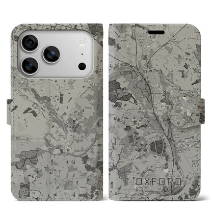 【オックスフォード（イギリス）】地図柄iPhoneケース（手帳タイプ）