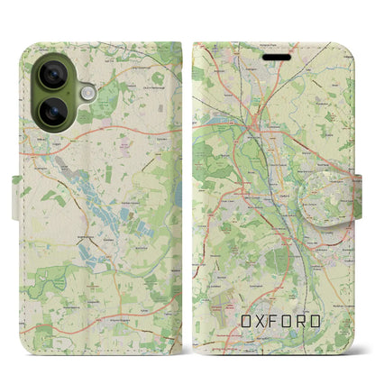 【オックスフォード（イギリス）】地図柄iPhoneケース（手帳タイプ）