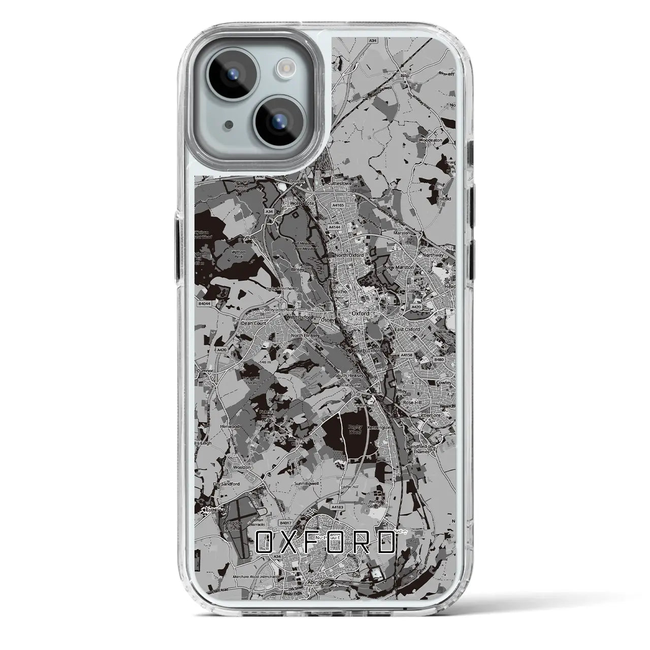 【オックスフォード（イギリス）】地図柄iPhoneケース（MagSafeタイプ）