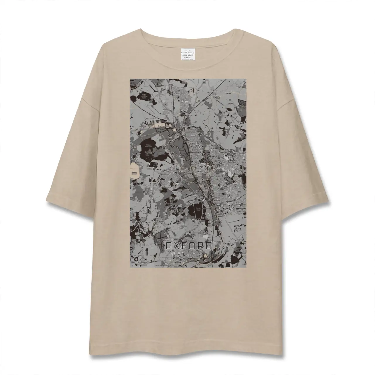 【オックスフォード（イギリス）】地図柄ビッグシルエットTシャツ