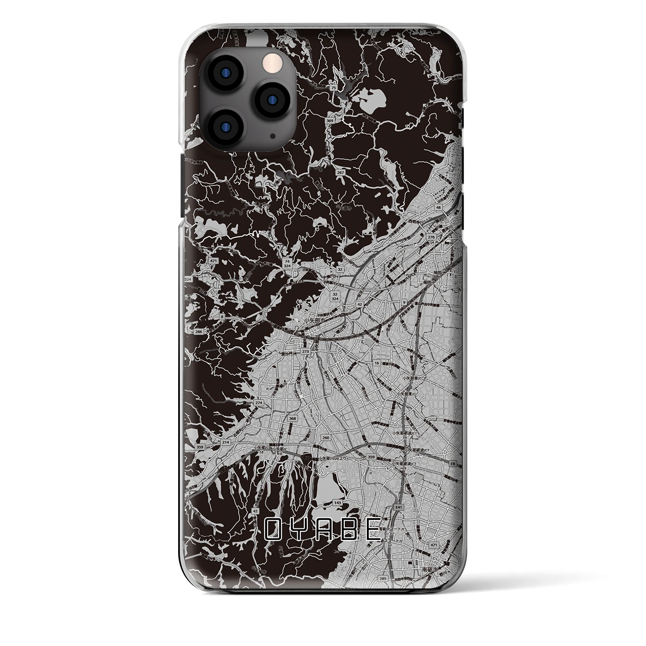 【小矢部（富山県）】地図柄iPhoneケース（クリアタイプ）