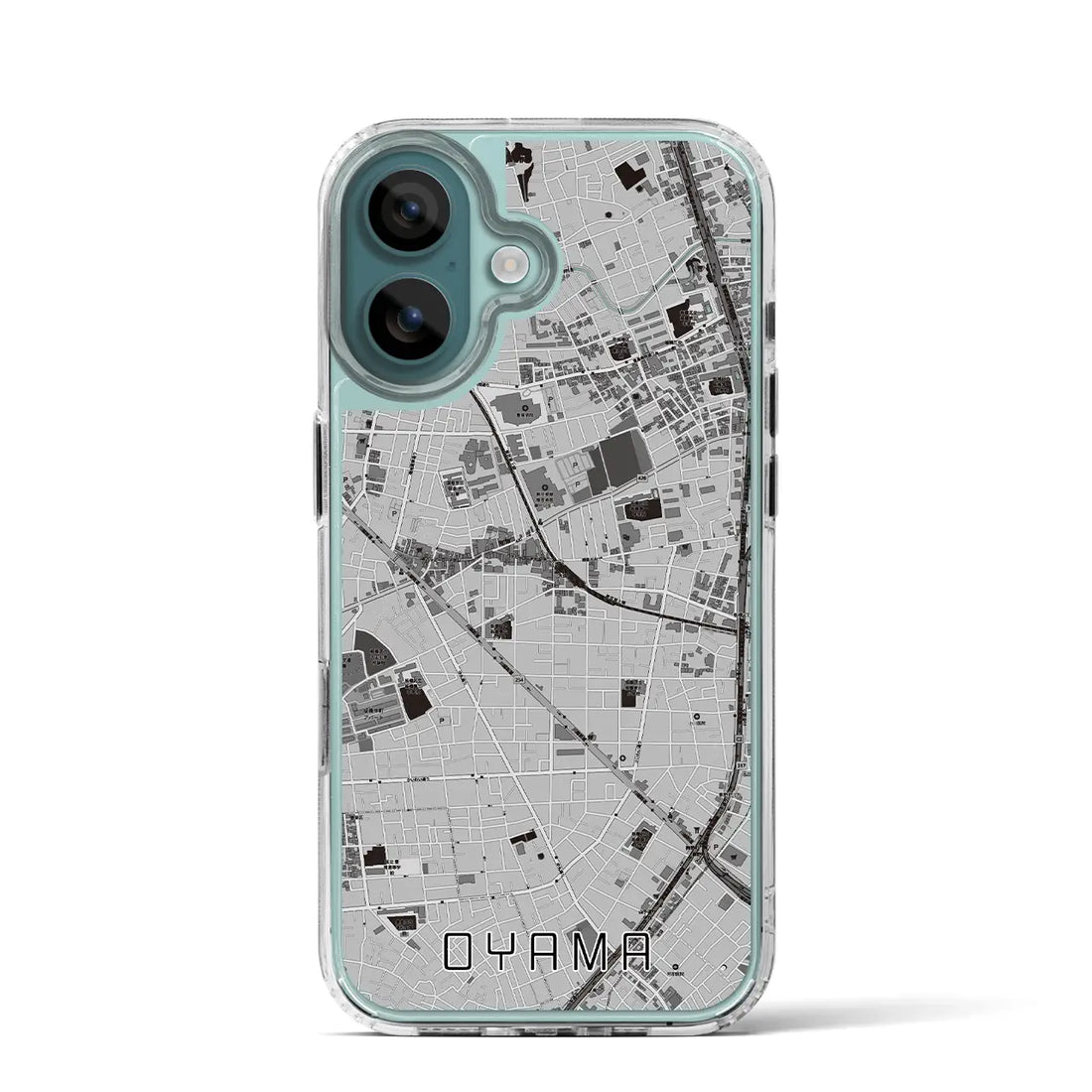 【大山（東京都）】地図柄iPhoneケース（MagSafeタイプ）モノトーン・iPhone 16 Pro 用