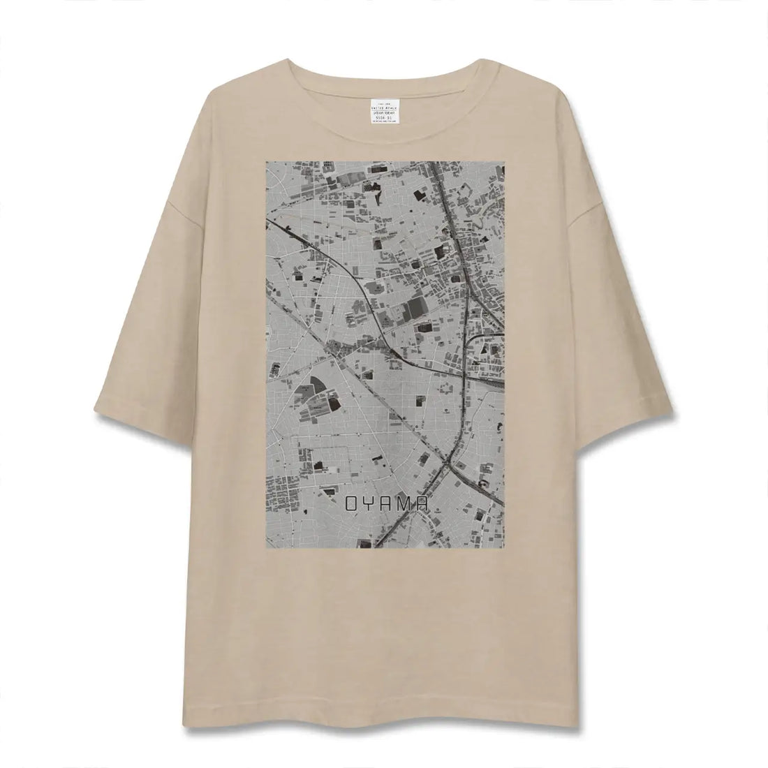 【大山（東京都）（東京都）】地図柄ビッグシルエットTシャツ