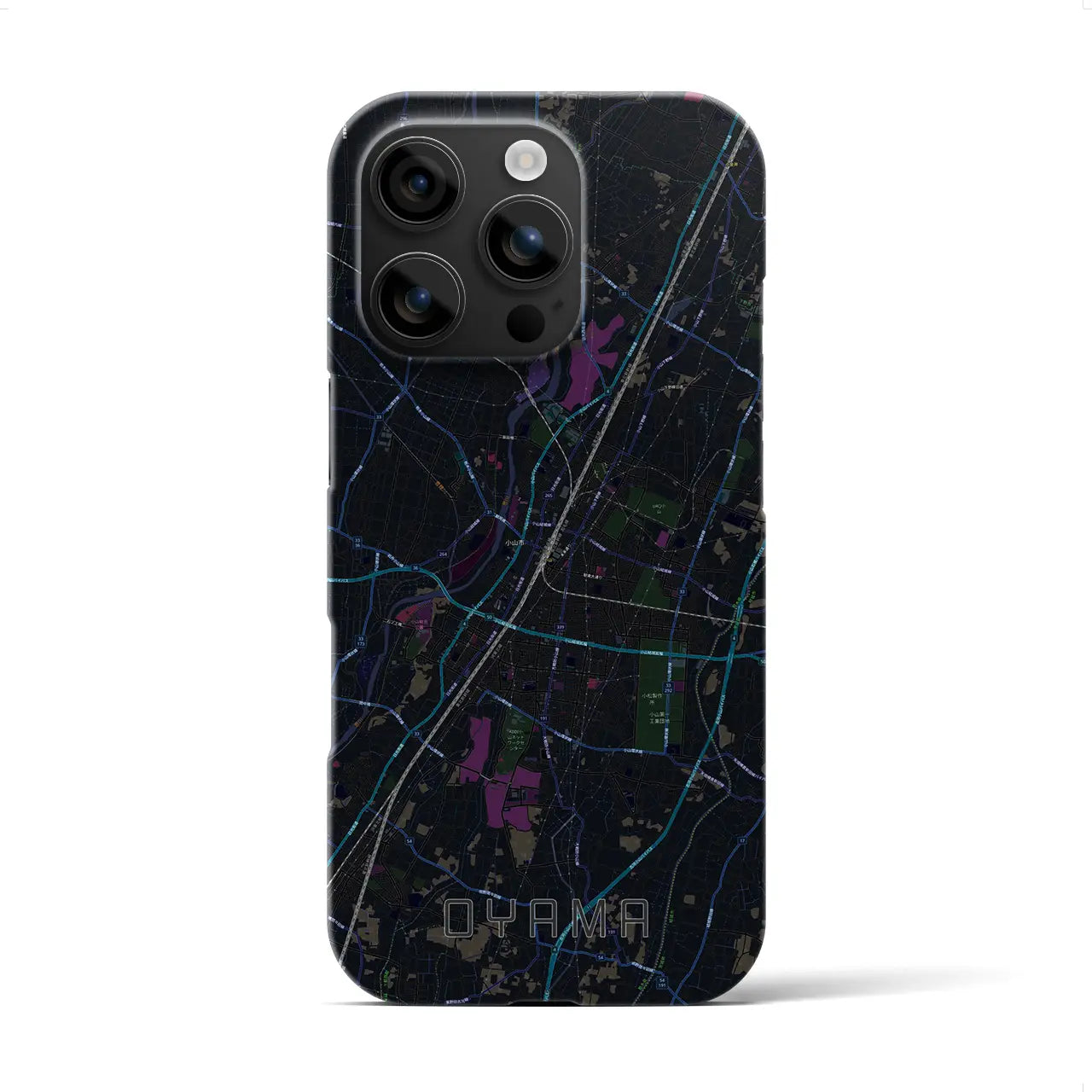 【小山（栃木県）】地図柄iPhoneケース（バックカバータイプ）