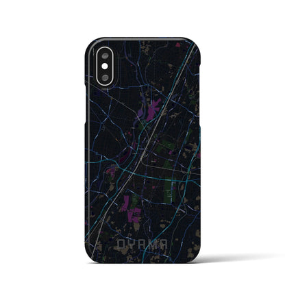 【小山（栃木県）】地図柄iPhoneケース（バックカバータイプ）