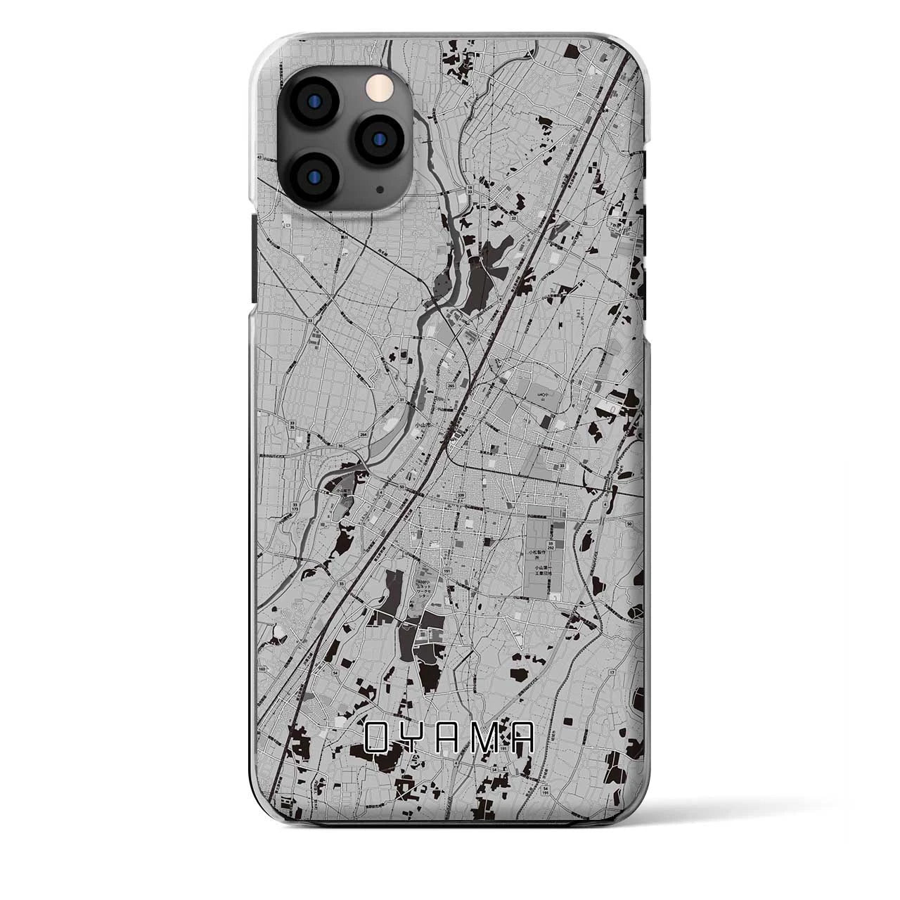 【小山（栃木県）】地図柄iPhoneケース（クリアタイプ）