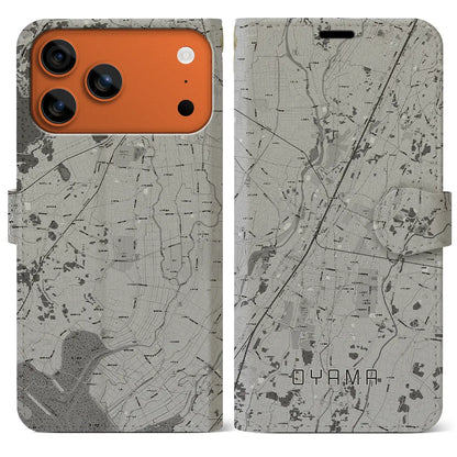 【小山（栃木県）】地図柄iPhoneケース（手帳タイプ）