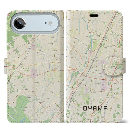 【小山（栃木県）】地図柄iPhoneケース（手帳タイプ）